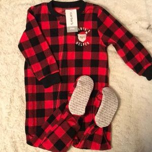 Toddler One Piece Christmas Footie Pajamas